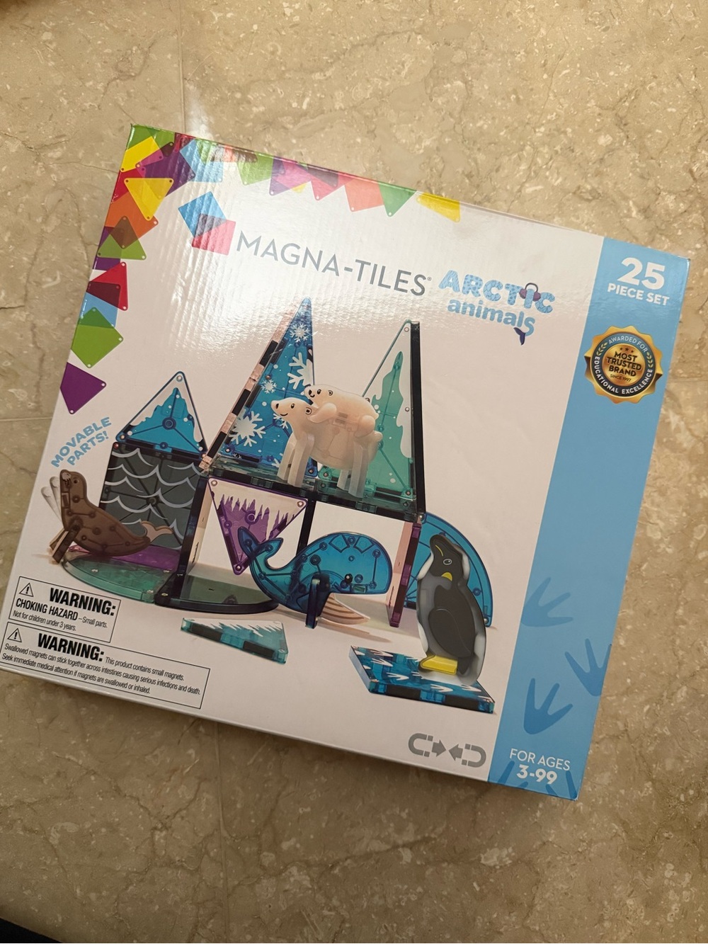 New Magna Tiles Arctic Animals 25-Piece Magnetic Building Set